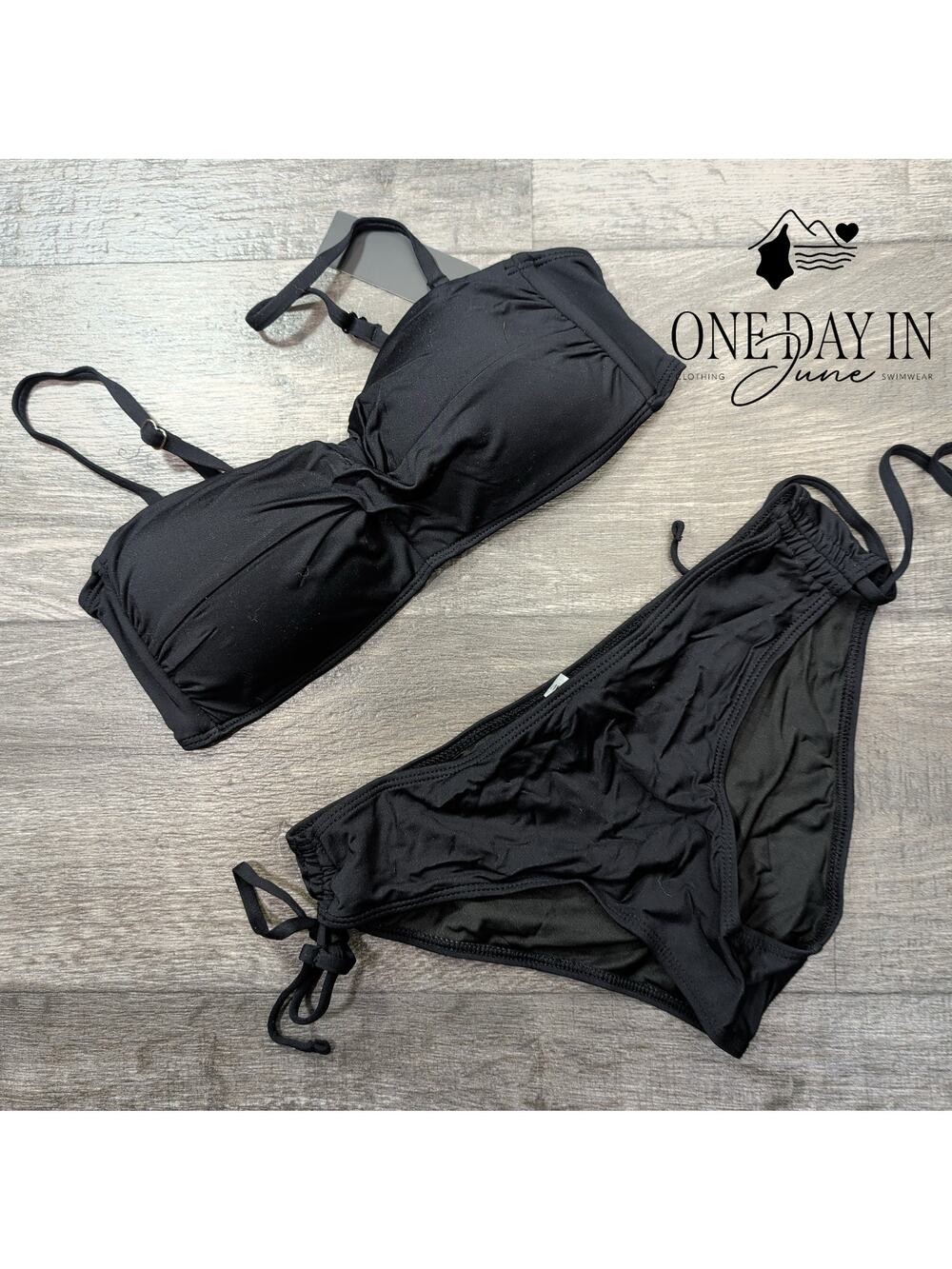 Tempt Me Twist Front Drawstring Bikini Swimsuit Size S